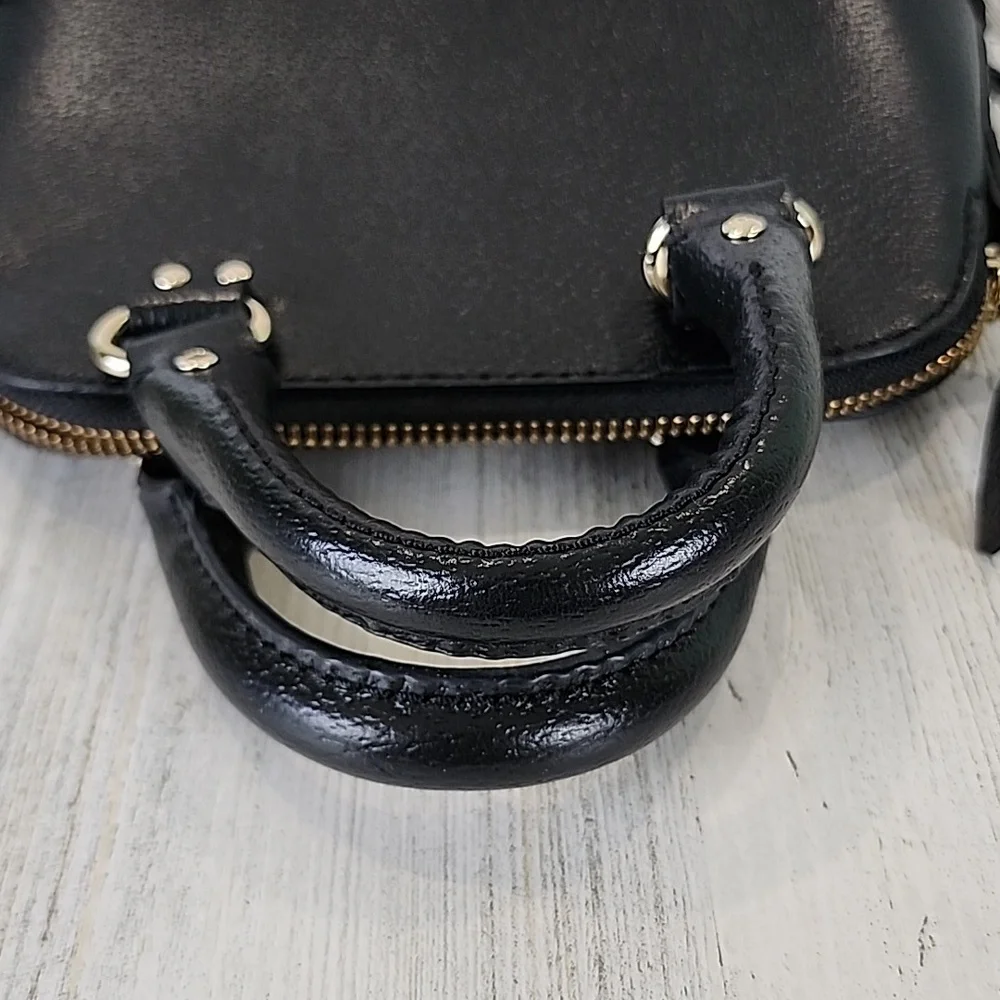 Kate Spade black mini Rachelle satchel purse handbag crossbody 100% cow leather - Picture 12 of 12